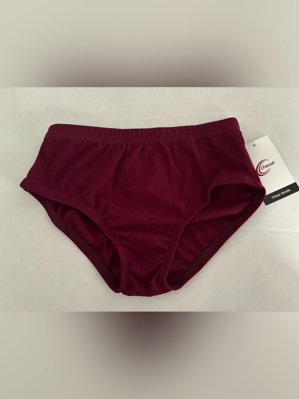 New! Chassé Cheer Brief Burgundy Color Size Adult Small